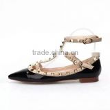 New Stud Collection Custom Made Flat Casual Shoes Branded Elegant Flat Women Shoes for Sale from China