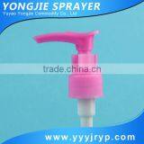 High Quality Pink PP Plastic Lotion Pump 24/410 for Packaging Cosmetic