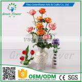 2016 Wholesale 12 PCS 8 Color Latex Artificial PU Flowers Rose Bouquet Wedding Bridal Decor Display Christmas Real Touch Flower thumbnail-4