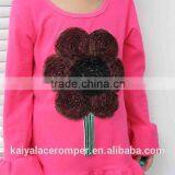 Wholesale Childrens Boutique Clothing 2016 Kids Girls Long Sleeve Dress Ruffle Clothes Baby Flower Print Sets Prisnickety Remake thumbnail-4