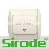 9201-01-S Euro 1 Gang 2 Way Wall Switch With LED Indicator