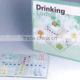 Hot selling glass Drinking Ludo Games with good quality