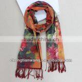 Digital Inkjet Double Sided 100% Silk Shawl
