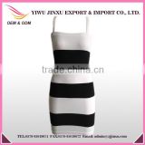 2016 Fashion Tight Slimming Fitness Wear Wholesale Sexy Stripes Brace Skirts Casual Elegant Evening Dress