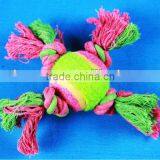 2013 Cotton Rope Toys With Tennis Ball Pet Toys thumbnail-1