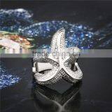 Cheap Fashion Jewelry Zinc Alloy Metal Starfish Finger Ring for Women thumbnail-4