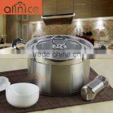 Oven Safe Capsulated Bottom Kitchen Cookware Stock Pot Covered Suitable for Magnetic Induction thumbnail-6