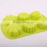 6 Flowers Silicone Muffin Cups Handmade Soap Molds Biscuit Chocolate Ice Cake Baking Mold Cake Pan thumbnail-1