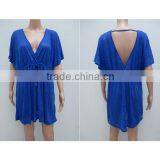 Lady's deep-V neck cover dress