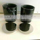 Cheapest Natural Stone Carrara Marble Candle Jar With Copper Lids,marble Jar With Lid thumbnail-2