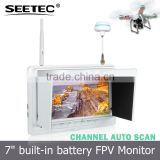 7 inch fpv screen 32ch 5.8g wireless white monitor for aerial photograph