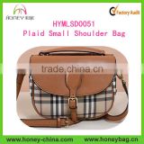 Ladies Crossbody Handbag,Fashion Plaid PU Leather Small Shoulder Bag Women Crossbody Purse