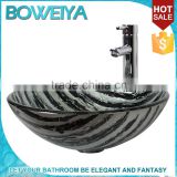 Classic Round Germany Thick Glass Small Size Bathroom Hand Washing Sink