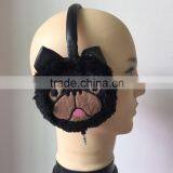 HOT SALE Leather Soft Fur Earmuff With Embroidery HandWork and Earphones