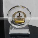 2016 Polish Clear Crystal Glass Alarm Desktop Clock thumbnail-4