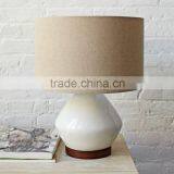 11.23-6 Lean Lined Ceramic Base Mid-century Scandinavian Design Table Lamp Subtly Crackled Look of a Hand-glazed Piece Quality Choice thumbnail-1