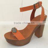 Cx342 Women Wooden Heel Sandals thumbnail-4