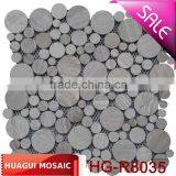 Glossy gray marble countertops mosaic tiles HG-R8035