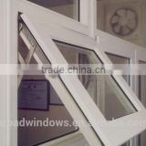 Aluminum double glazing top-hung casement opening outwards, top hinged windows