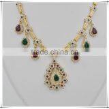 Wholesale Wedding Necklace Set Turquoise Gemstone Necklace 24k Gold thumbnail-2