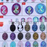 2015 Resin Emstone Cabochons,wholesale Gemstone Cabochons With Two Hole Cameo thumbnail-4