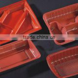 red rigid pp film with thermoforming process to food plate