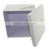 Luxury Empty Cardboard Flower White Gift Box With Handle thumbnail-3