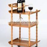 Wine Trolley, Trolleys, 3 Tier Trolley, Convenience Trolley, Handy Trolley, Wooden Trolley,Western Style Trolley thumbnail-1