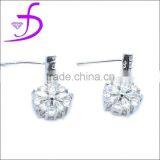925 Silver Jewelry,Crystal Wedding Earring,Silver Earrings Design For Girls thumbnail-1