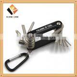 10Pcs Portable Aluminium Case Folding Screwdriver Hex Key Wrench Set