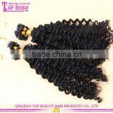 Wholesale Micro Rings Loop Kinky Hair Extensions Indian Human Remy Micro Braiding Hair