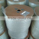 1/4" white color Solid Braid Polyester Rope