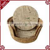 Wholesale Dog Supply Multi Designs Natrual Straw Woven Bed for Dog thumbnail-2