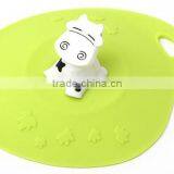 Universal Flexible Funny Cow Animal Design Silicone Cup Lid thumbnail-1