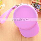 Cy277 Women Coin Purse Silicone Bag Cap Hat Candy Color Zipper Bag Cute Girls Coin Purse Key Holder Case Bags thumbnail-4