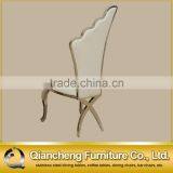 Wings Shape White Wedding Chair Stainless Steel Legs thumbnail-4