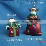 Terracotta Christmas Snowman Ornaments Outdoor thumbnail-1