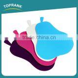Toprank High Quality Pear Shaped Color Coded Chopping Board Flexible Plastic Cutting Mat Set Thin Vegetable Cutting Board thumbnail-2