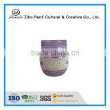Set of 4 Purple Elegant Wholesale Glass Jars for Candle With Decoration thumbnail-3