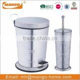 Stainless Steel Waste Bin and Toilet Brush Set thumbnail-4