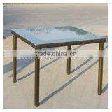 Ourdoor Glass Rattan Table, UV Protection thumbnail-1