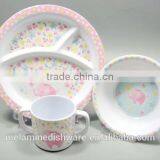 100% Melamine Kid Children Dinnerware Set/kid Children Melamine Plate Bowl and Cup thumbnail-1