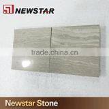 Newstar White Wooden Veins Stone Finished Marble Tile thumbnail-2