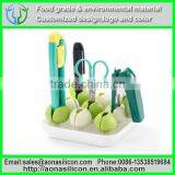 Creative Multi-functional Silicone Blossoming Buds Style Desktop Cosmetic Storage Box Organizer thumbnail-1
