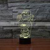 Best Selling High Quality 3D Illusion Light Santa Claus Shape A Great Night Light USB Power For Kids As Chirstmas Gift thumbnail-1