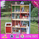 2016 Hot Sale Baby Wooden Model Doll House,pretend Toy Kids Wooden Model Doll House W06A138 thumbnail-6
