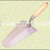 Carbon Steel Bricklaying Trowel With Metal End Wooden Handle