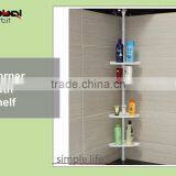 Telescopic Bathroom Corner Shower Shelf Rack 4 Tier Bath Storage Caddy Organizer
