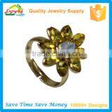 Promotional Adjustable Plastic Main Stone Alloy Material Ring Jewelry thumbnail-3