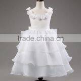 Retail Girl Lace Dress Ruffle Layers Little Girl Princess Party Dress Rose Collar Baby Girls Gauze Evening Dresses Christening thumbnail-2